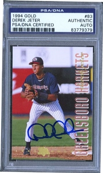 1994 Derek Jeter Signed Pre-Rookie Card With Extremely Early Signature